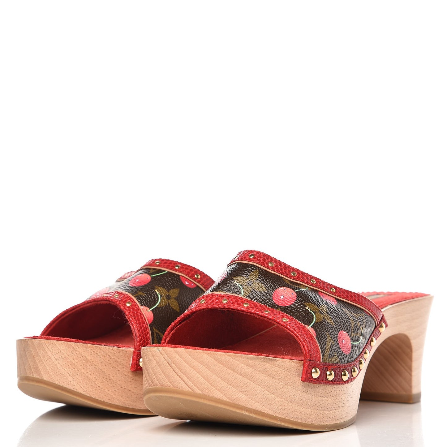 Monogram Cerises Mules Heels 37.5