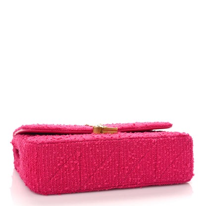 Saint Laurent Boucle Tweed Patchwork Monogram Medium Jamie Baguette Magenta 4 of 8