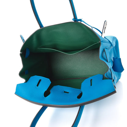 Hermes Togo Birkin 30 Bleu Zanzibar Malachite 8 of 37
