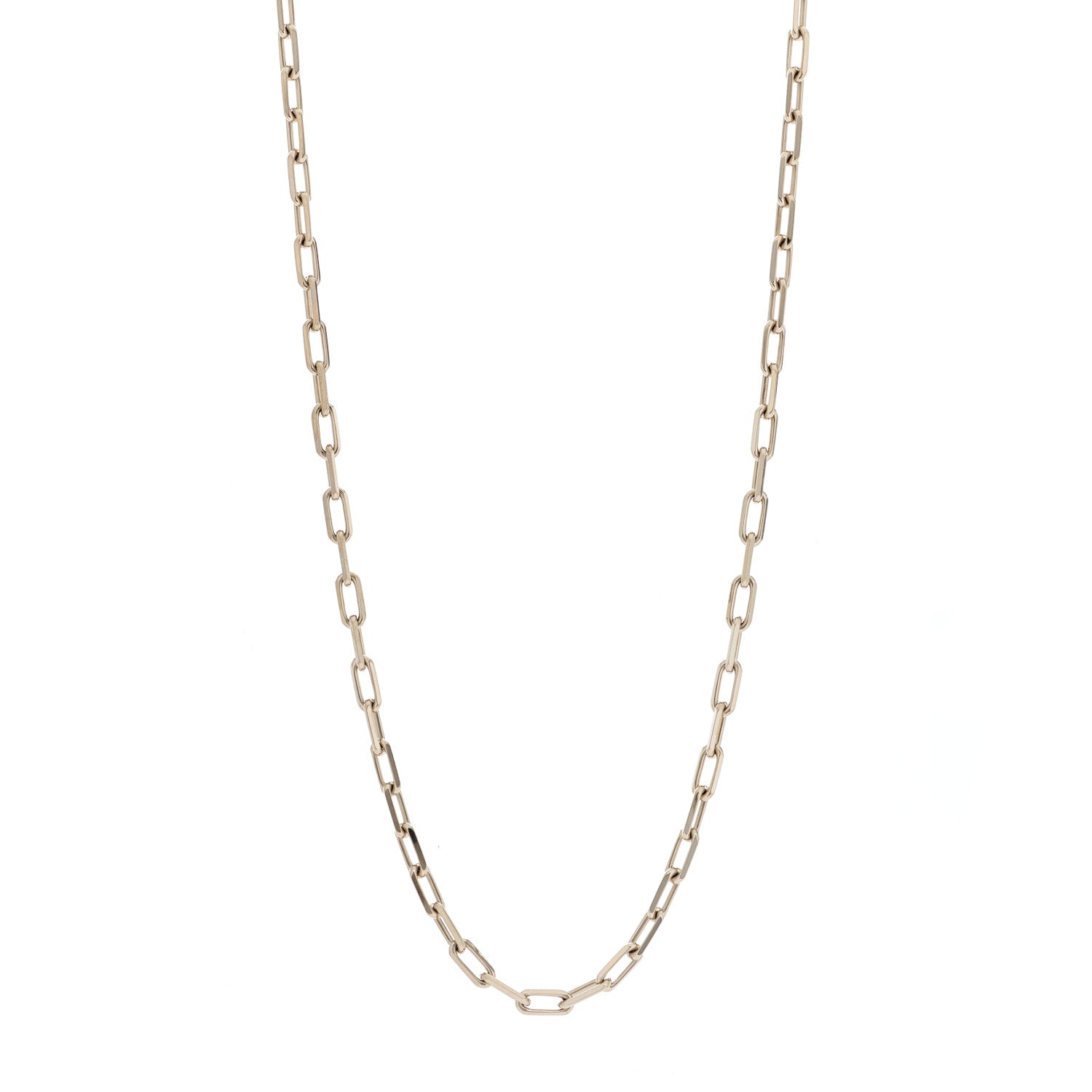 Cartier 18K White Gold SM Santos De Cartier Link Necklace 1 of 6