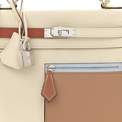 Hermes Swift Colormatic Kelly Retourne 25 Nata Chai Cuivre Lime Mauve Sylvestre Bleu Brume 8 of 12