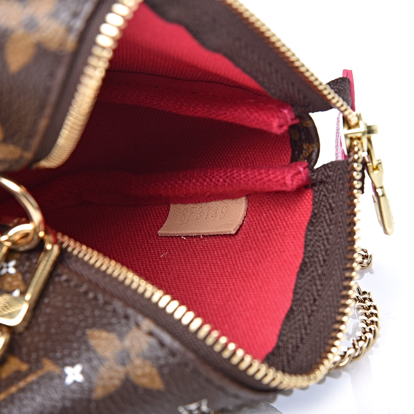 Monogram 2019 Christmas Animation Mini Courchevel Pochette Accessories Fuchsia