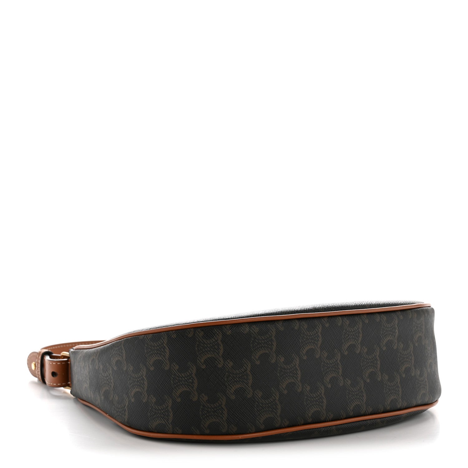 Celine Triomphe Canvas Calfskin Ava Shoulder Bag Tan 4 of 12