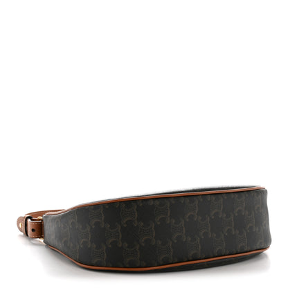 Celine Triomphe Canvas Calfskin Ava Shoulder Bag Tan 4 of 12