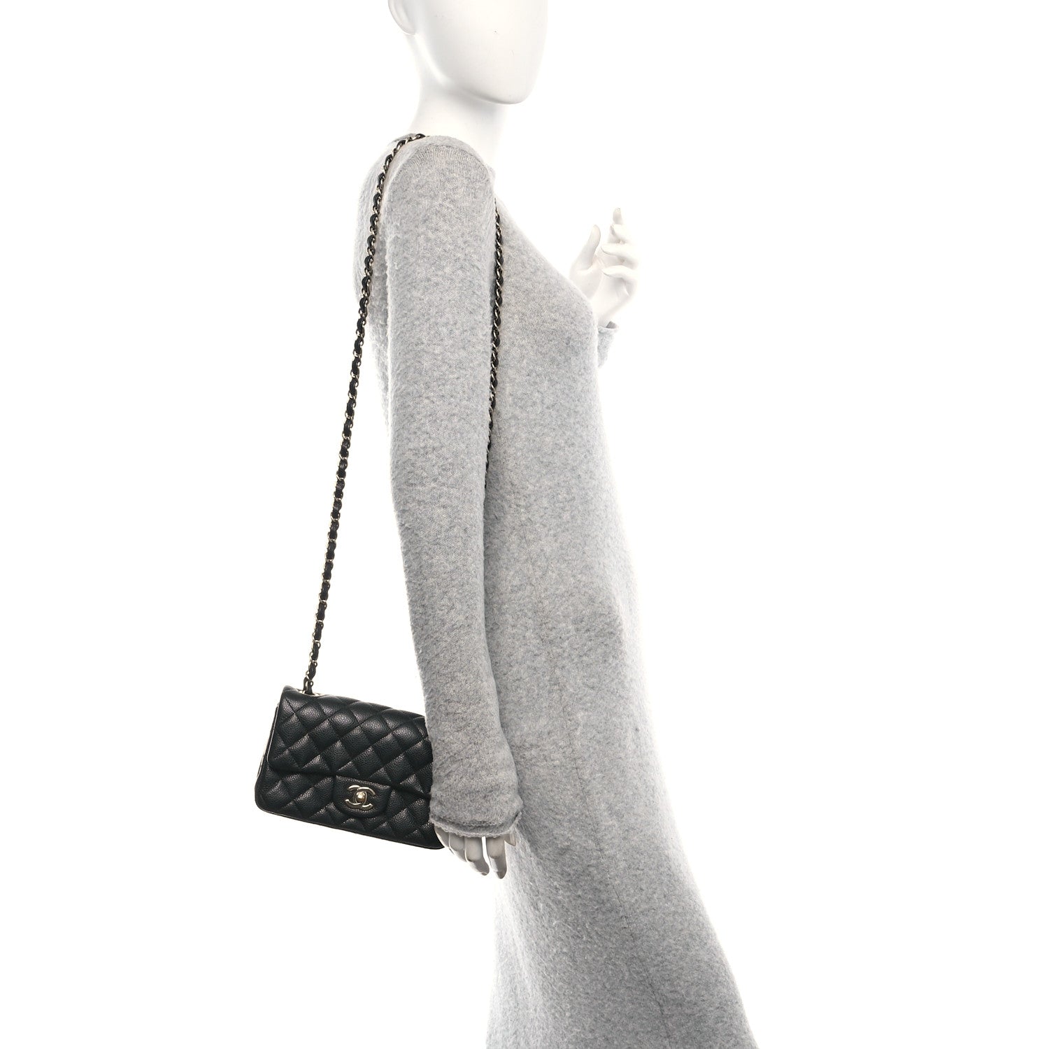 Chanel Caviar Quilted Mini Rectangular Flap Black 2 of 11