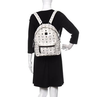 MCM Visetos Small Sprinkle Stud Stark Backpack White 2 of 9
