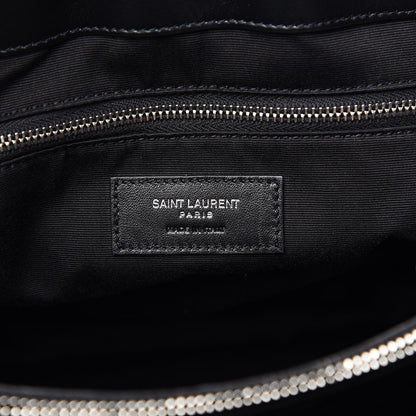 Saint Laurent Calfskin Y Quilted Monogram Large Loulou Shopper Black 7 of 15