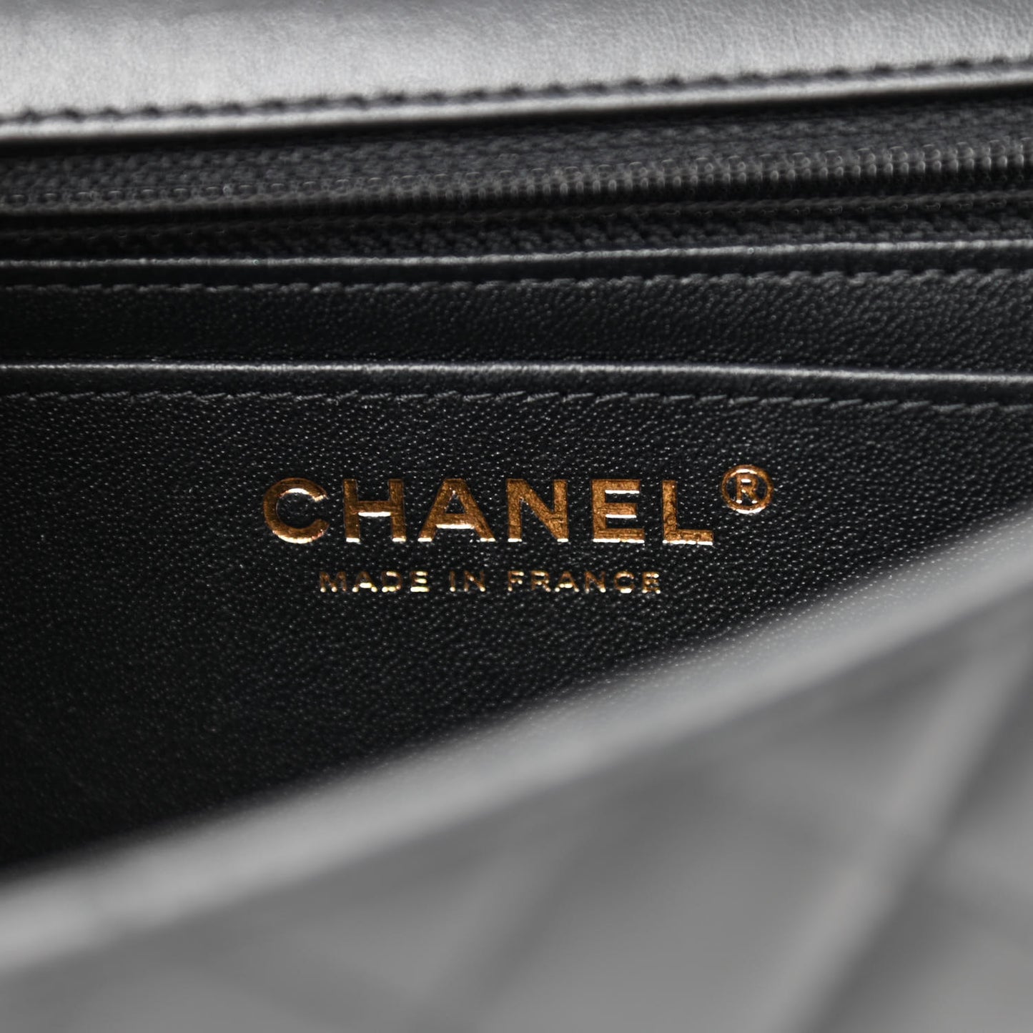 Lambskin Quilted Mini Rectangular Flap Black