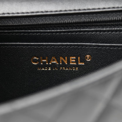 Chanel Lambskin Quilted Mini Rectangular Flap Black 6 of 12