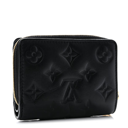Louis Vuitton Lambskin Embossed Monogram Lou Coussin Wallet Black 3 of 6