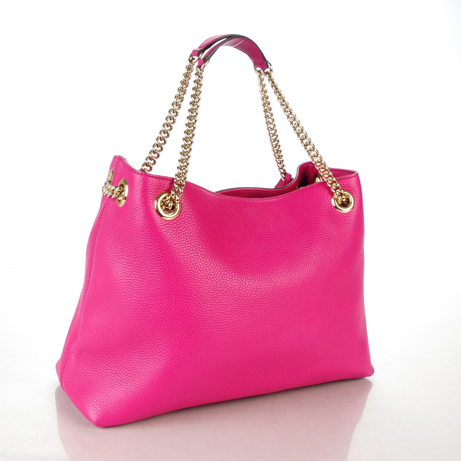 Gucci Cellarius Calfskin Medium Soho Chain Shoulder Bag Bright Bouganville 3 of 6