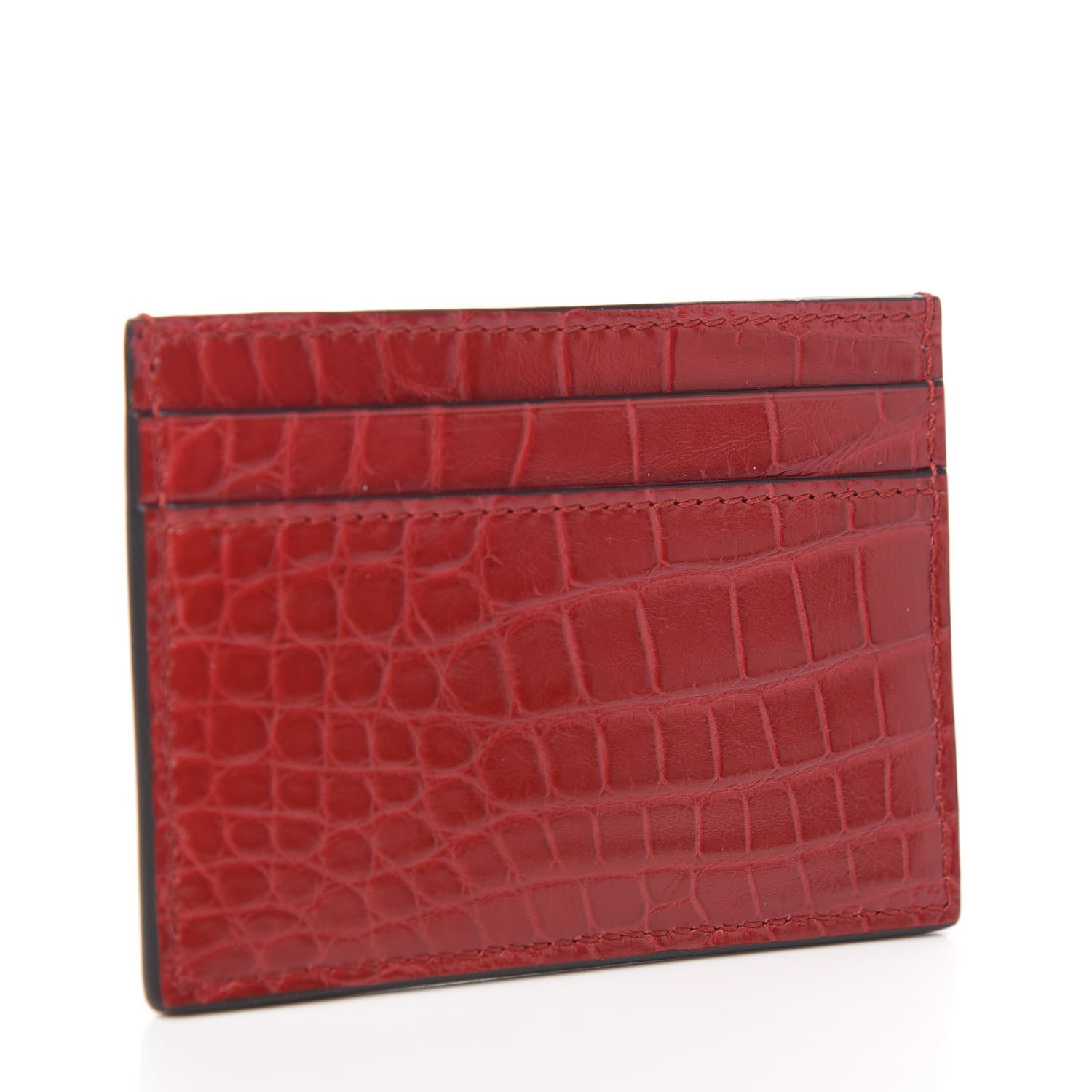 Gucci Alligator GG Marmont Card Holder Red 2 of 5
