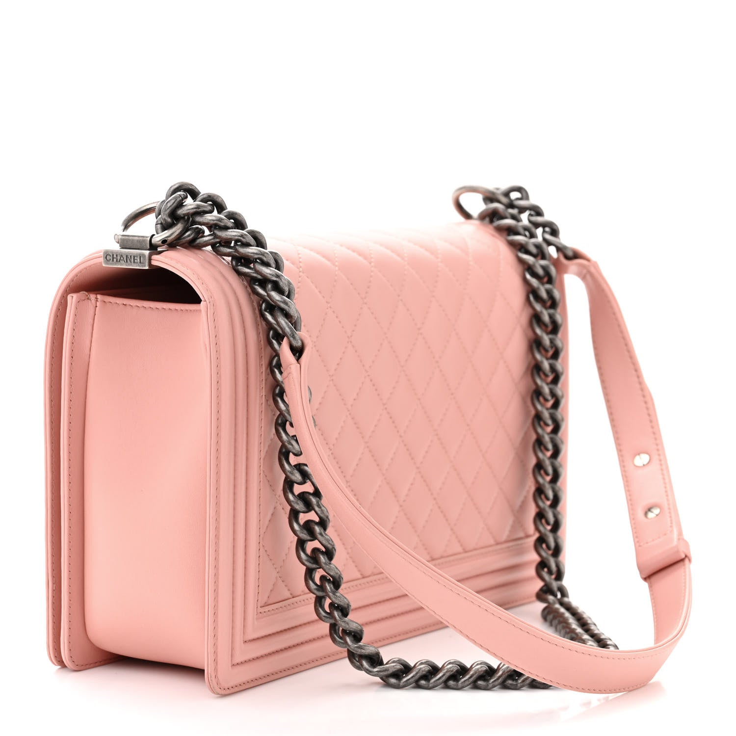 Chanel Lambskin Quilted New Medium Boy Flap Light Pink 3 of 13