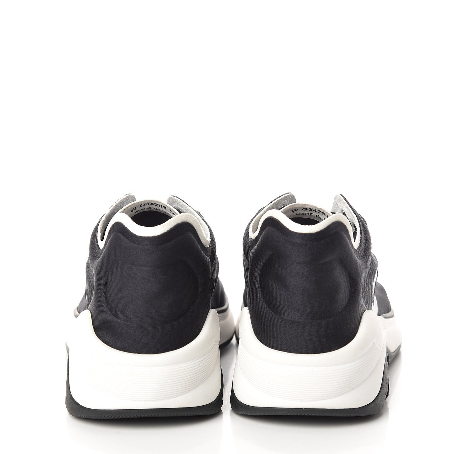 Calfskin Mesh Lycra Sneakers 35.5 Black