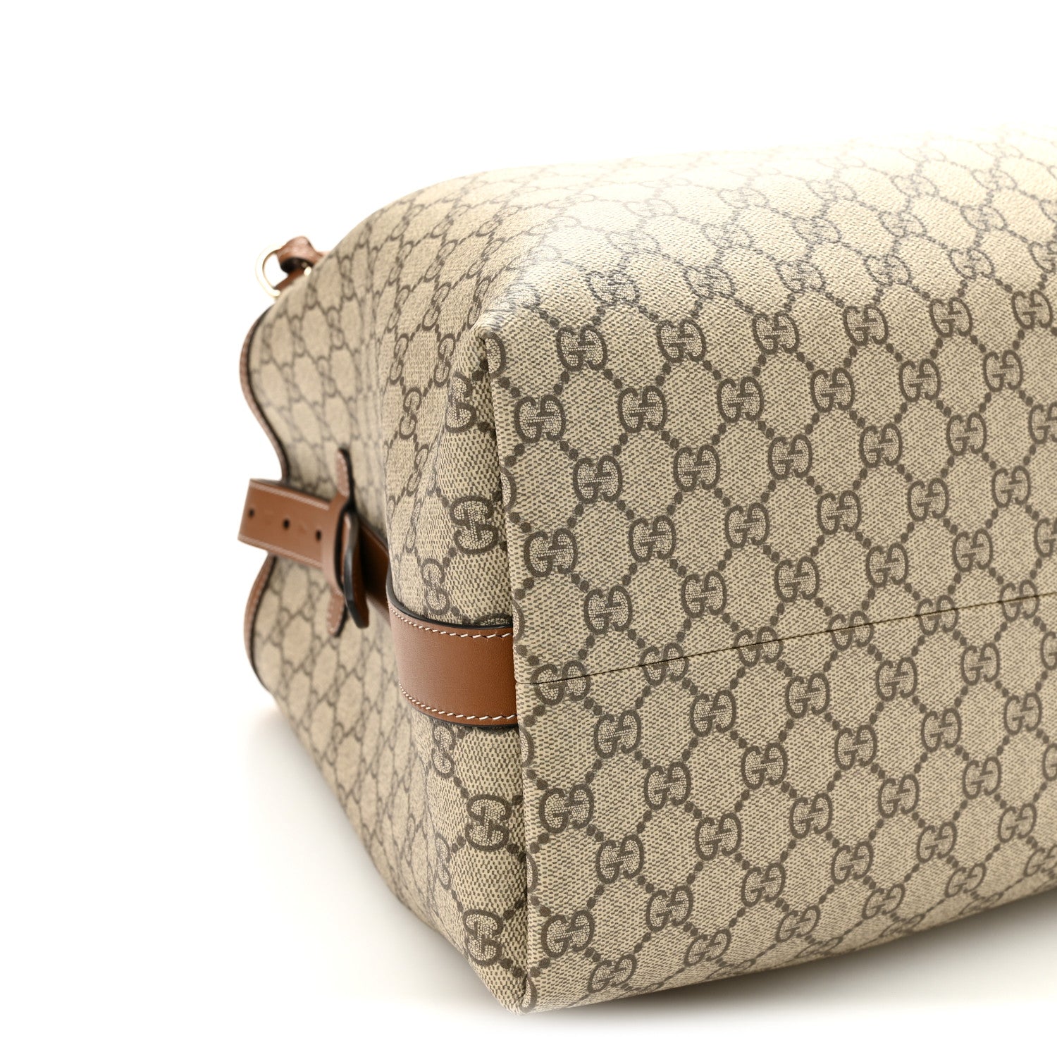 Gucci GG Icon Monogram Padlock Shoulder Bag Beige Dark Brown 9 of 10
