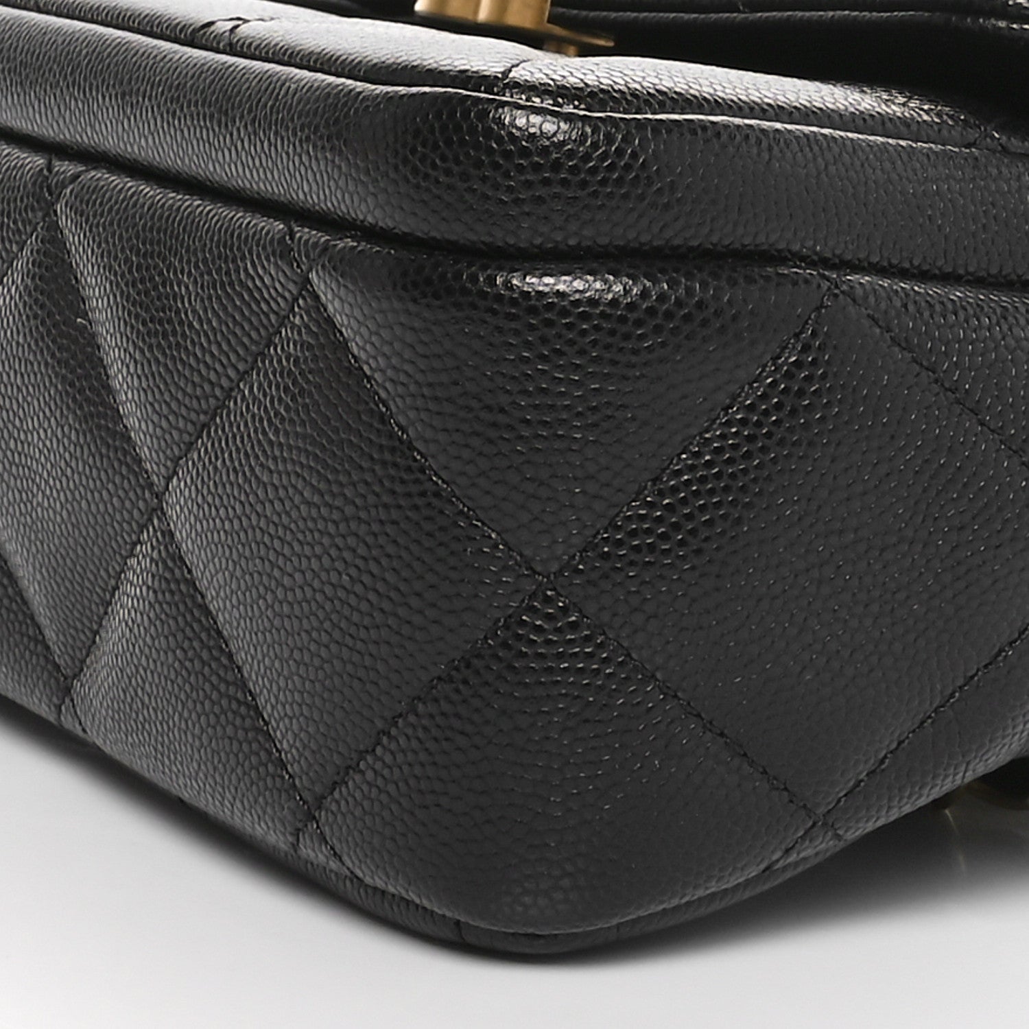 Chanel Shiny Caviar Quilted Mini Flap Black 10 of 10