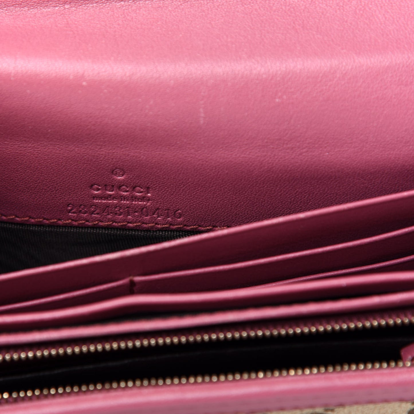 Monogram Margaux Calfskin Sukey Continental Wallet Beige Ebony Vintage Rose