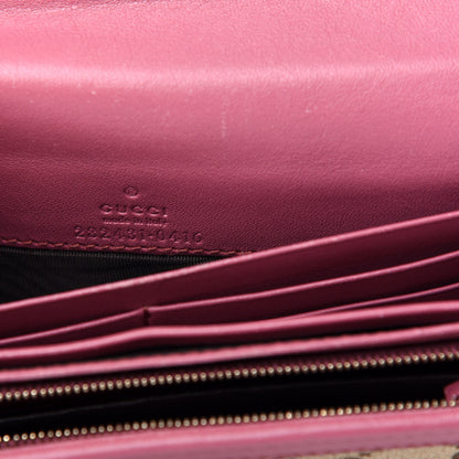 Gucci Monogram Margaux Calfskin Sukey Continental Wallet Beige Ebony Vintage Rose 6 of 7