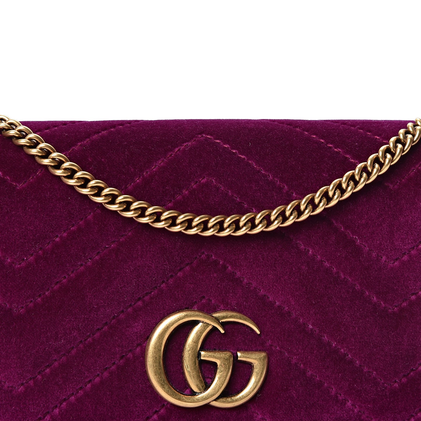 Velvet Matelasse GG Marmont Mini Bag Fuchsia Violet Cyclamen