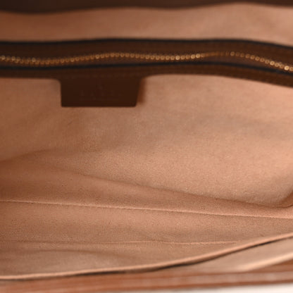Gucci GG Supreme Monogram Azalea Calfskin Web Medium Jackie 1961 Hobo Beige Ebony Brown Sugar 5 of 10