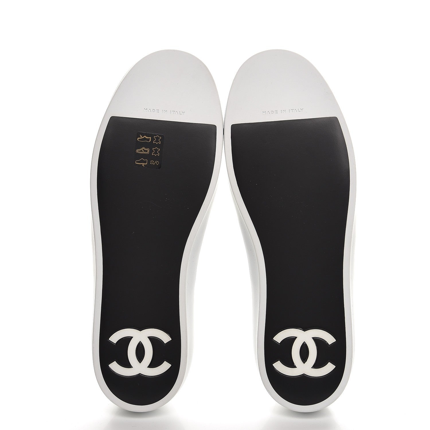 Chanel Calfskin Slip On Sneakers 38 White Black 6 of 10