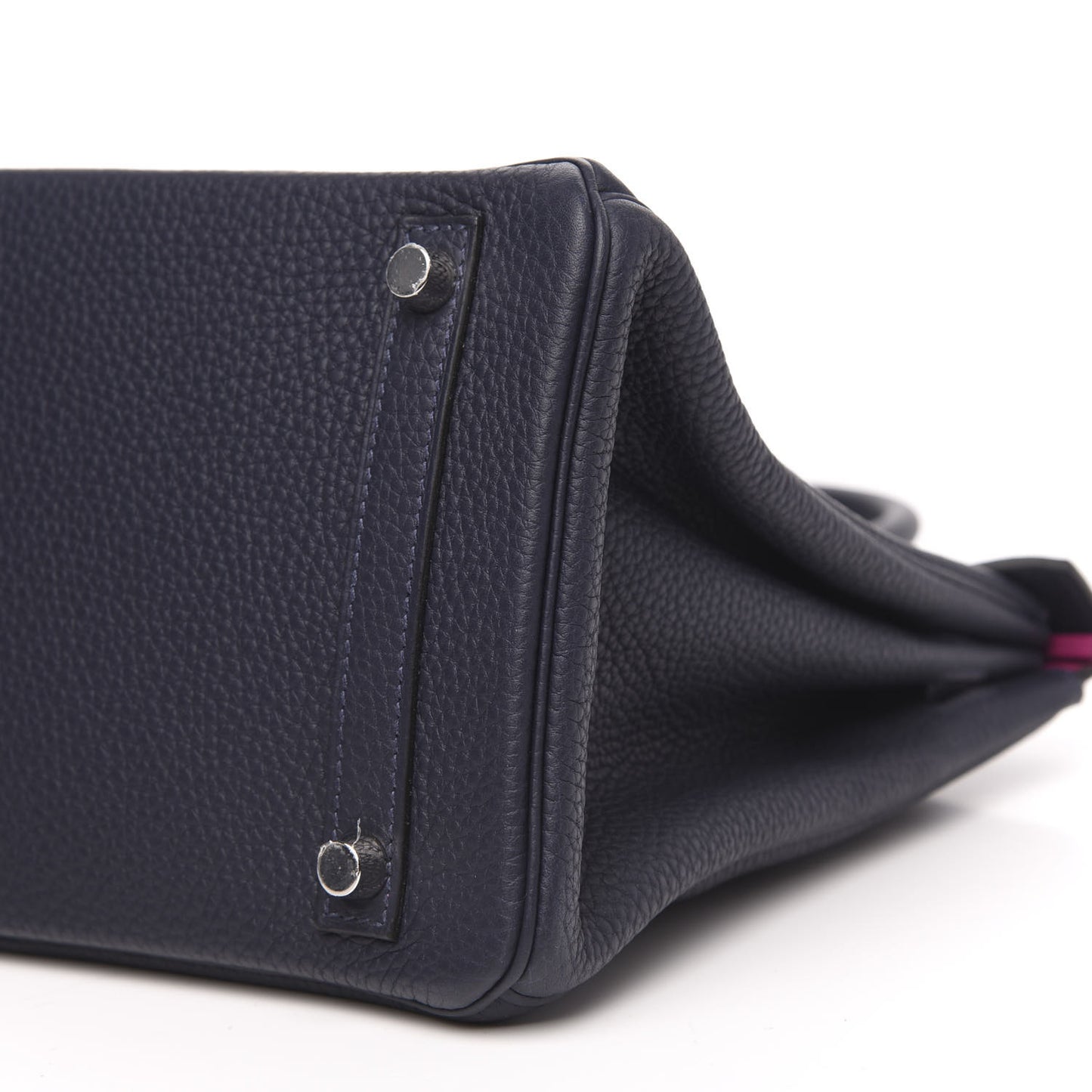 Togo Birkin Verso 30 Bleu Nuit Rose Pourpre