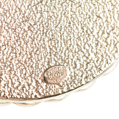 Chanel Enamel CC Brooch White Gold 4 of 5