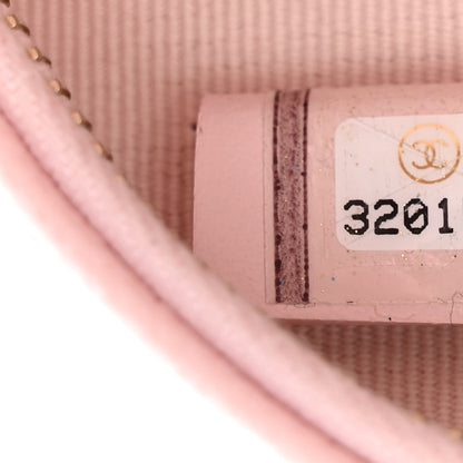 Chanel Caviar Quilted Crystal CC Round Clutch With Chain Pink 7 of 11