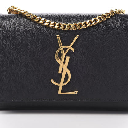 Saint Laurent Grain De Poudre Small Monogram Kate Satchel Black 7 of 11