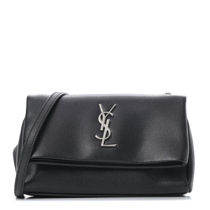 Saint Laurent Grain De Poudre Monogram Toy West Hollywood Fold-Over Bag Black 1 of 10