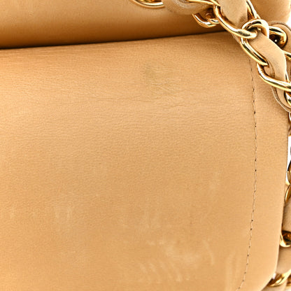 Chanel Lambskin Quilted Medium Double Flap Beige 12 of 14