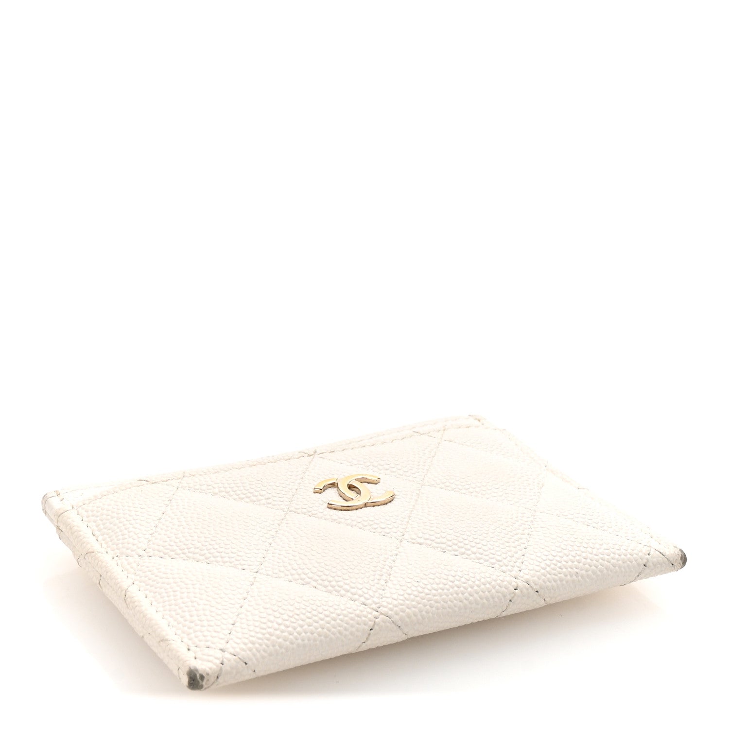 Chanel Caviar Quilted Card Holder White 4 of 8