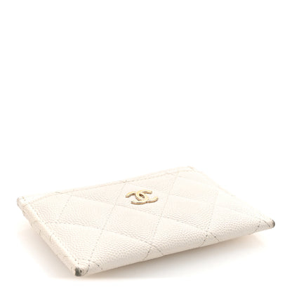 Chanel Caviar Quilted Card Holder White 4 of 8