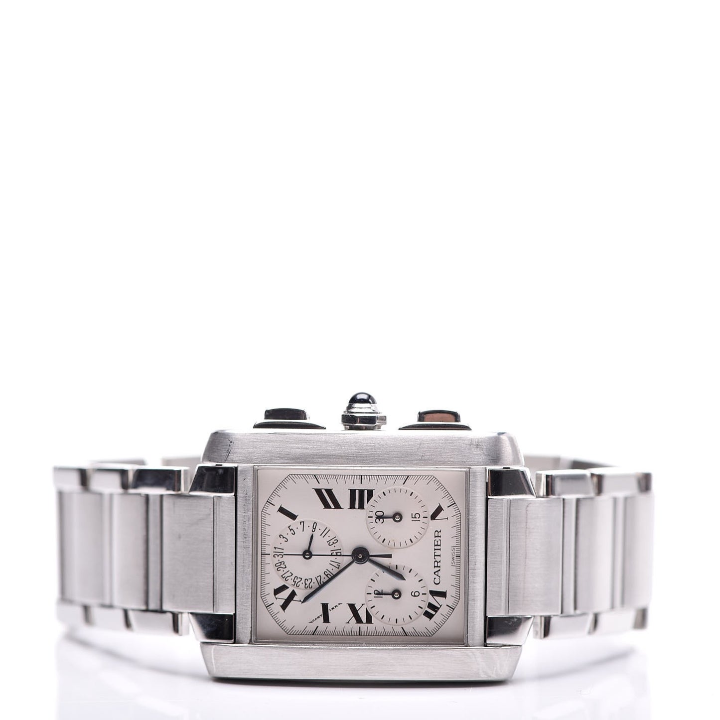 Stainless Steel 28mm Tank Francaise Chrono Reflex Quartz Watch