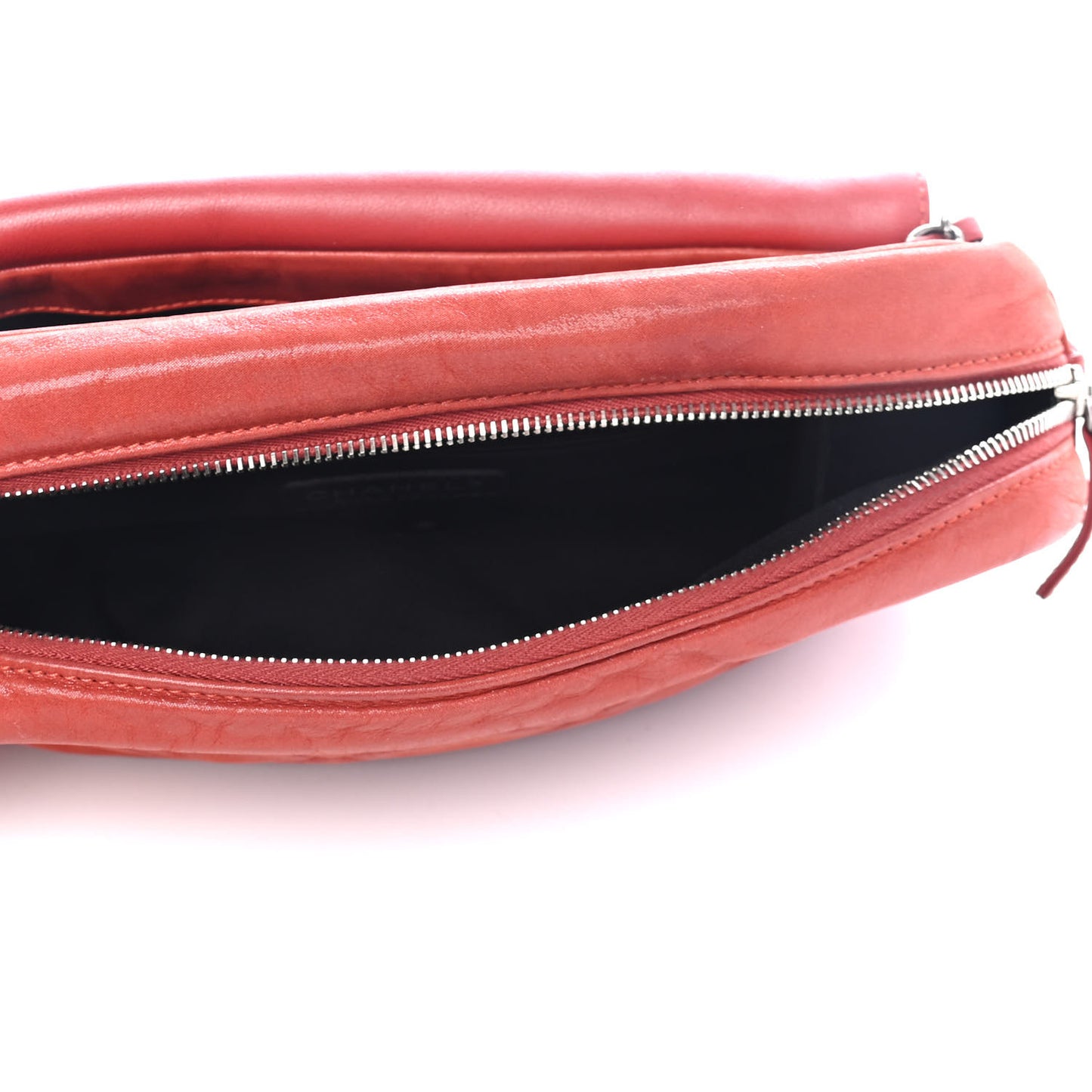 Iridescent Calfskin Medium In the Mix Flap Red