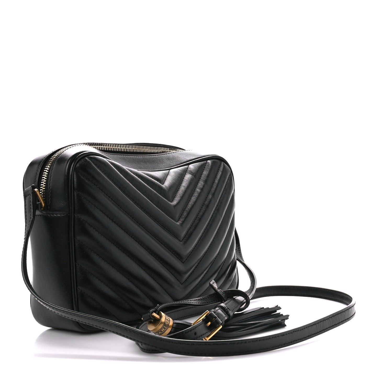 Calfskin Matelasse Monogram Lou Camera Bag Black