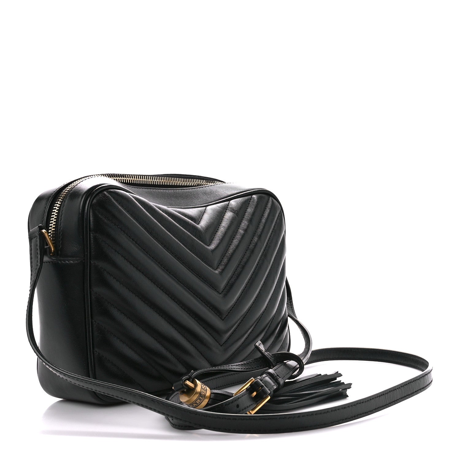 Saint Laurent Calfskin Matelasse Monogram Lou Camera Bag Black 3 of 11