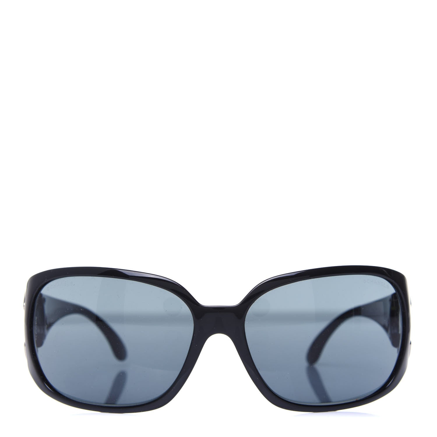 Chanel CC Sunglasses 6014 Black 2 of 7