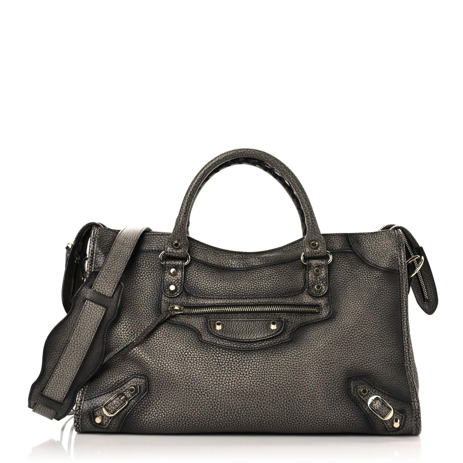 Balenciaga Grained Calfskin Classic Gold Hardware City Ombre Grey Gradient 1 of 12