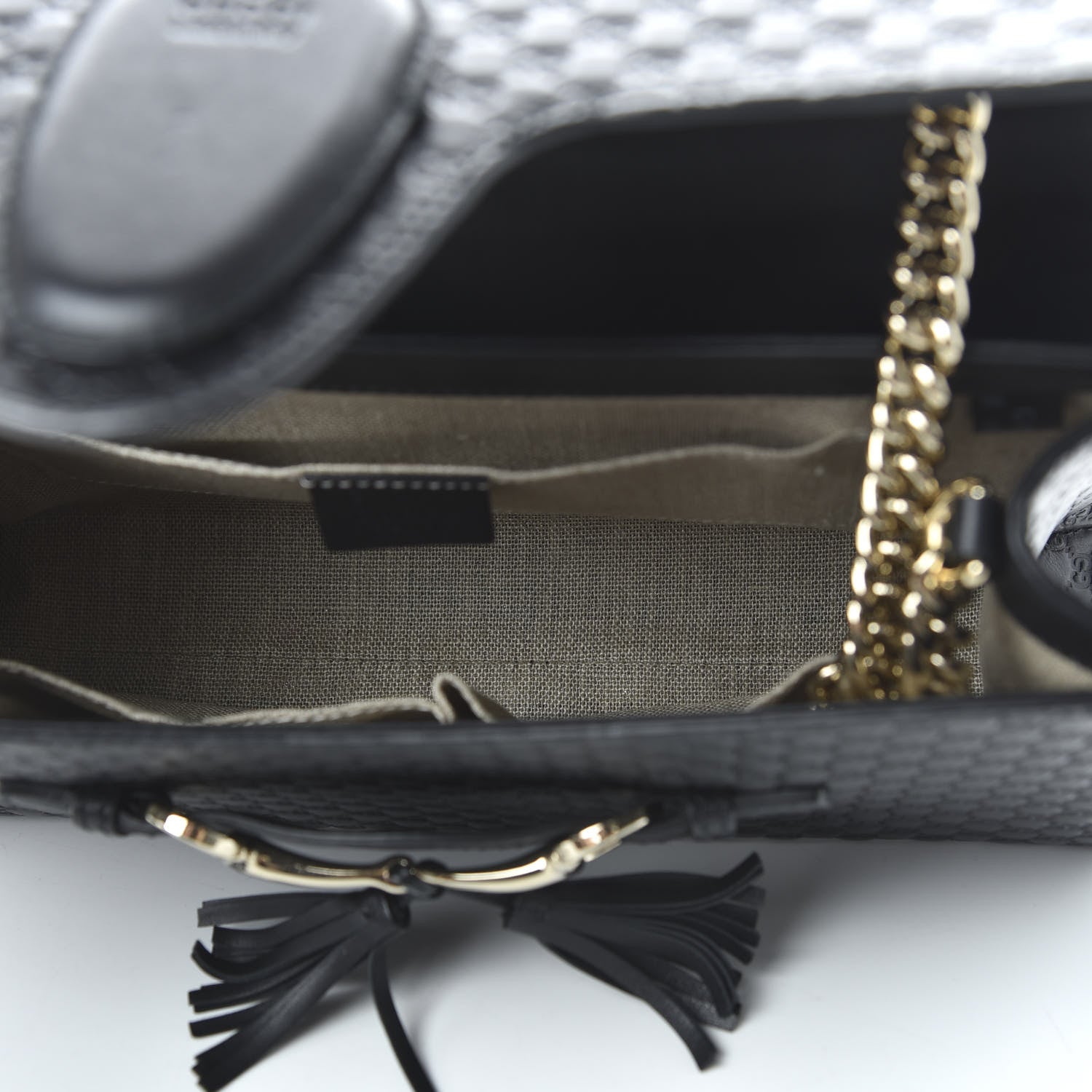 Gucci Microguccissima Medium Emily Chain Shoulder Bag Black 5 of 10