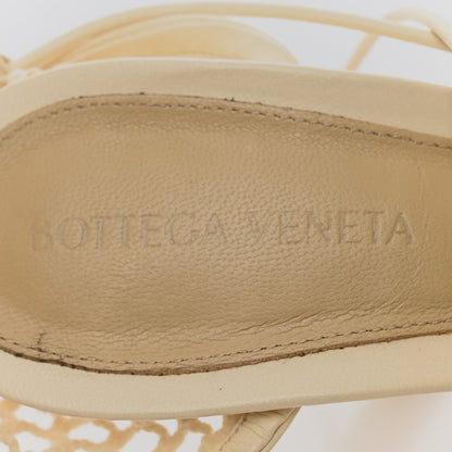 Bottega Veneta Mesh Nappa Stretch Ankle Tie Sandals 38 Toile 7 of 11
