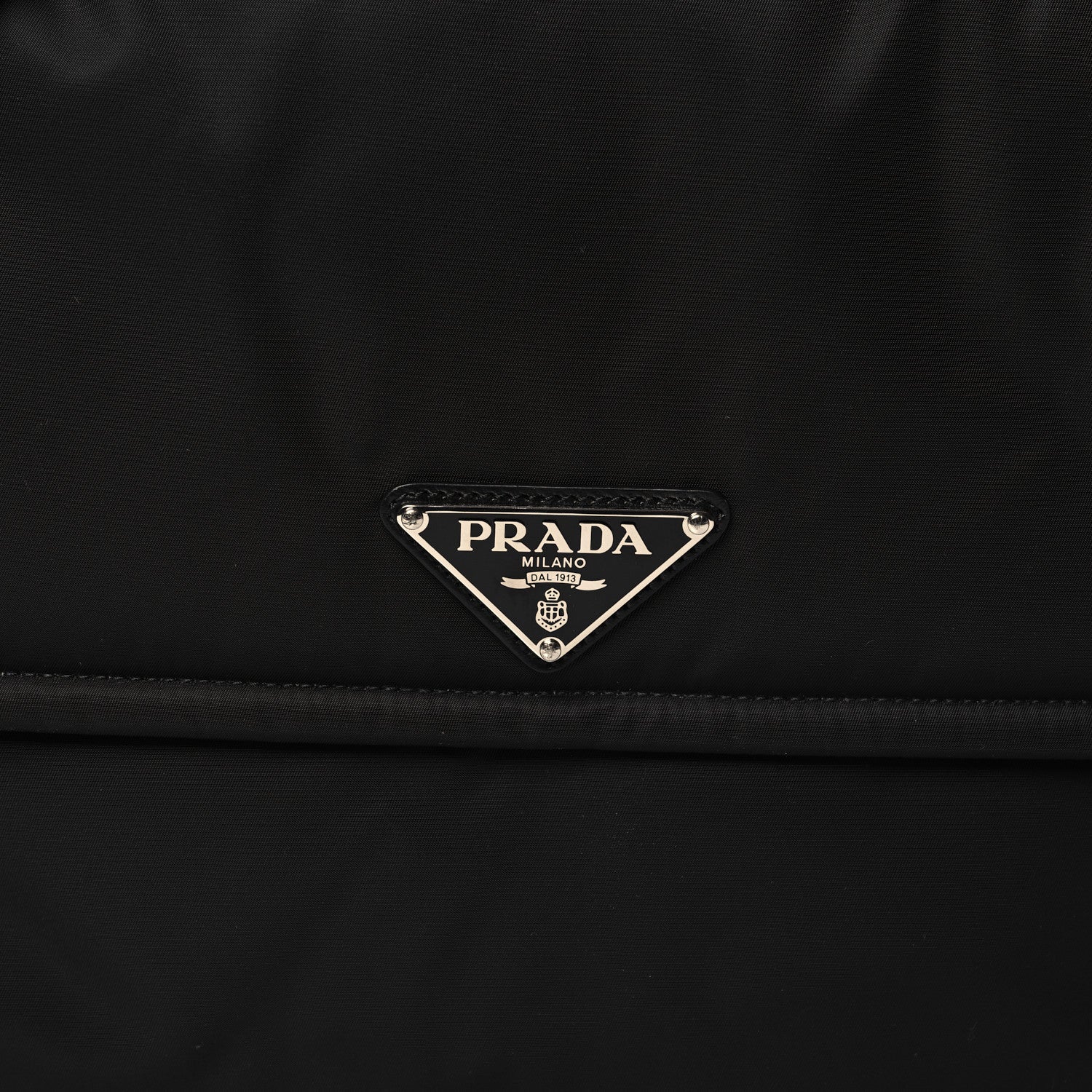 Prada Re-Nylon Vitello Padded Large Flap Shoulder Bag Black 8 of 10