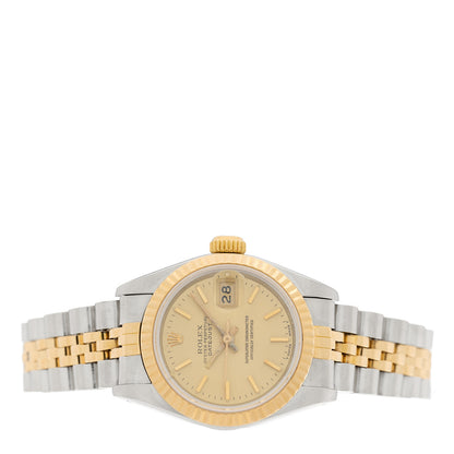 Rolex Stainless Steel 18K Yellow Gold 26mm Oyster Perpetual Datejust Watch Champagne 69173 2 of 5