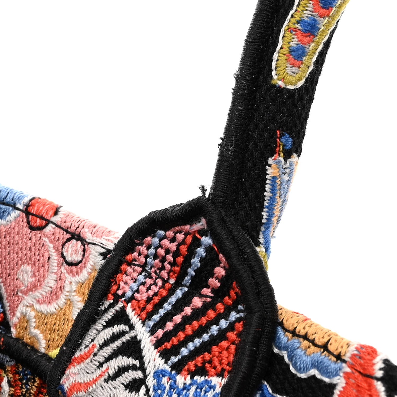 Christian Dior Canvas Zodiac Fantastico Embroidered Medium Book Tote Black Multicolor 11 of 12