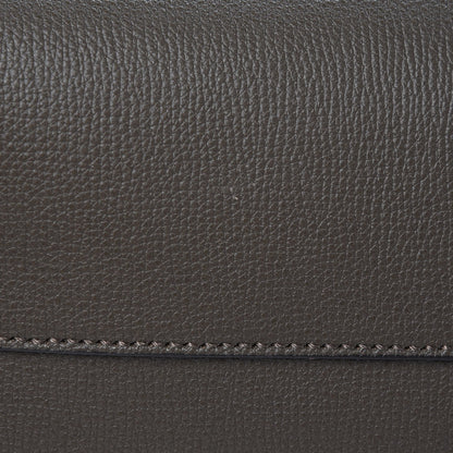 Fendi Vitello Vienna Enamel F is Fendi Shopping Tote Carbone Tobacco 9 of 9