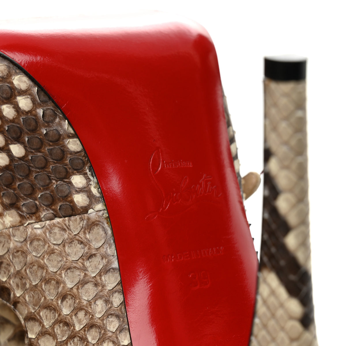 Snakeskin Ruffle 120 Pumps 39 Roccia