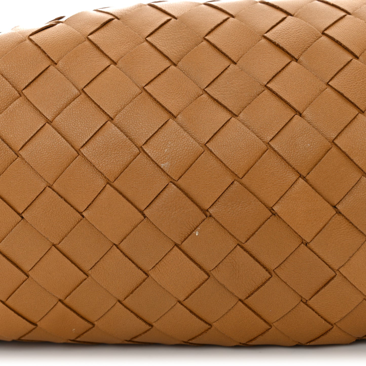 Nappa Maxi Intrecciato The Pouch Oversized Clutch Caramel