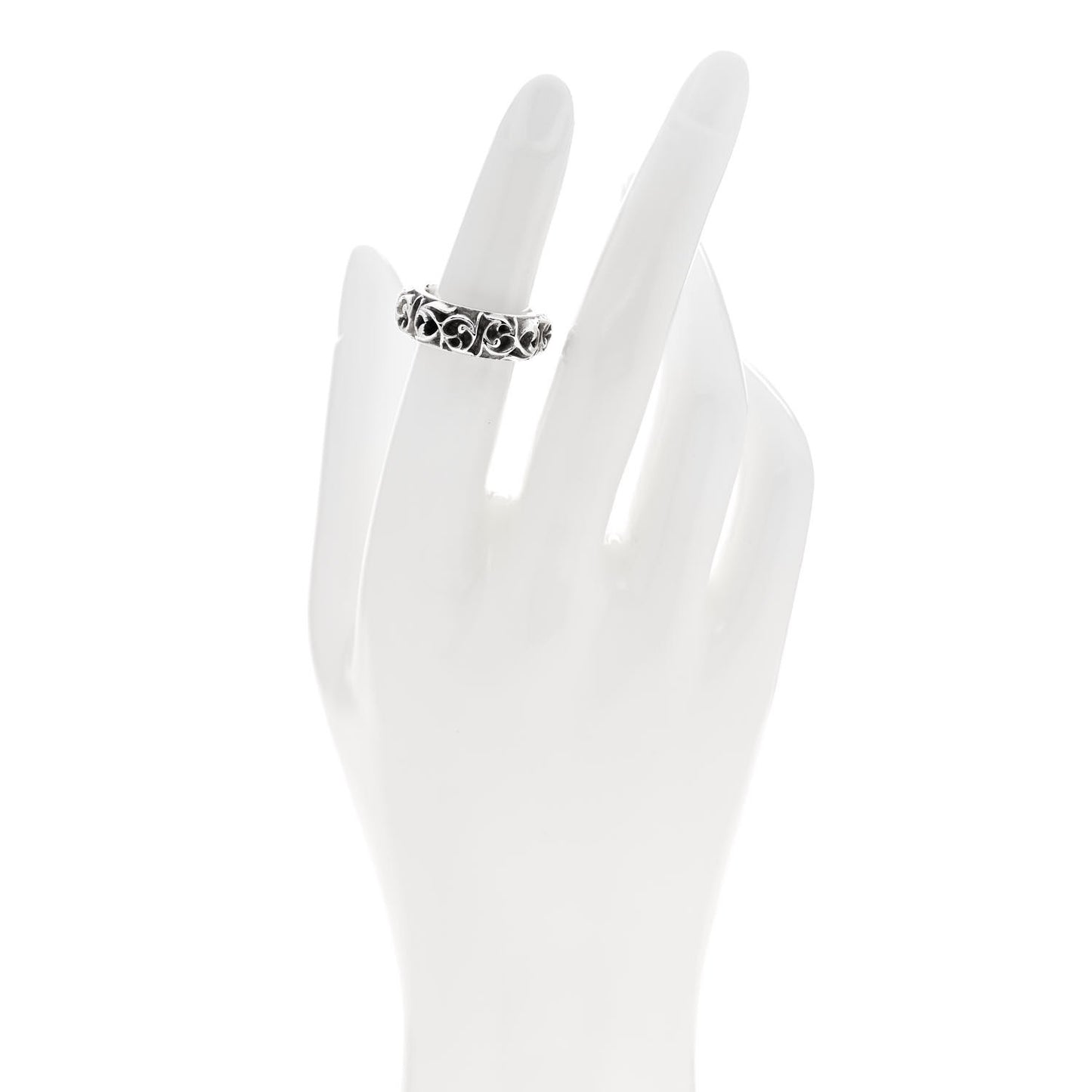 Sterling Silver Eternity Vine Band Ring 49 5