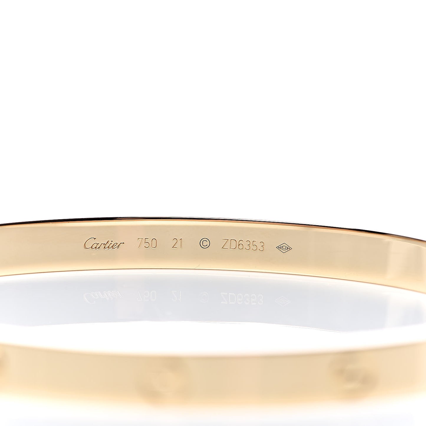 18K Yellow Gold LOVE Bracelet 21