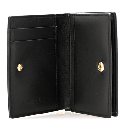 Christian Dior Lambskin Cannage Small Lady Dior Flap Card Holder Black 5 of 10